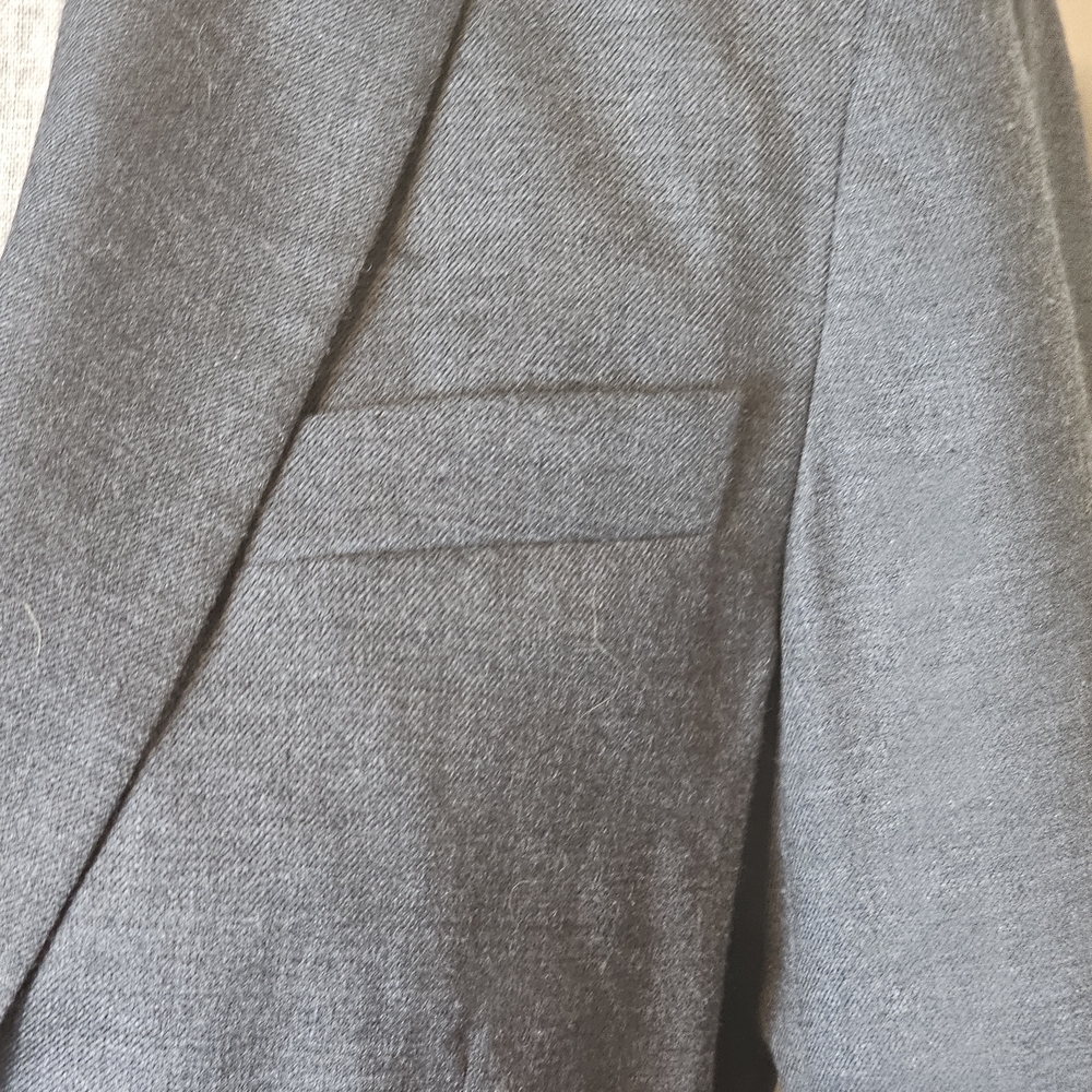 Theory Tailored Single-Button Blazer Women's Size 8 Gray Professional Wool Blend - Picture 8 of 14